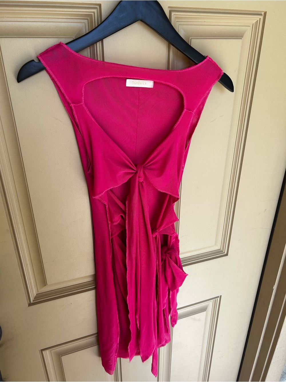 Sorelle UK Fuchsia Tie-Front Swim Cover up Dress